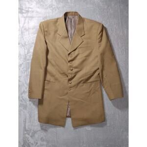 Mens Custom Tailor 3 Piece Suit Brown Tan Size 42 Academia Old Money Classic